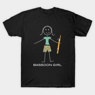 Funny Womens Bassoon Design T-Shirt
